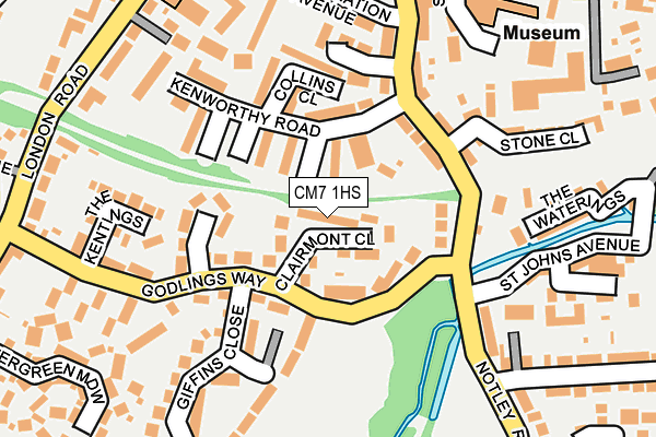 CM7 1HS map - OS OpenMap – Local (Ordnance Survey)