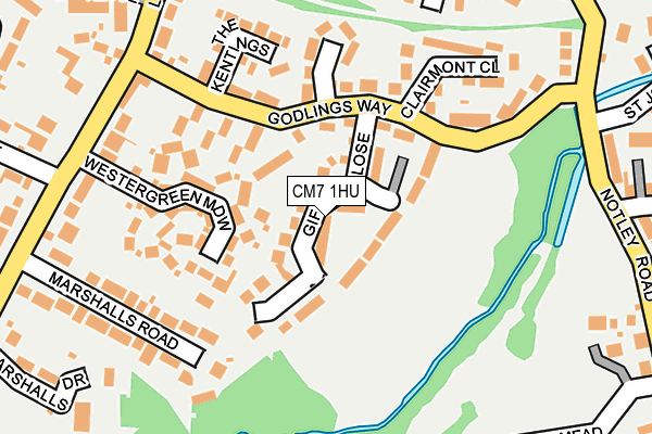 CM7 1HU map - OS OpenMap – Local (Ordnance Survey)