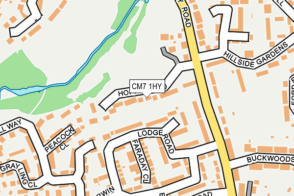 CM7 1HY map - OS OpenMap – Local (Ordnance Survey)