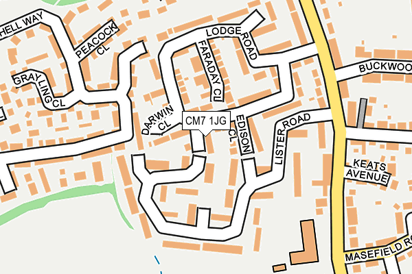 CM7 1JG map - OS OpenMap – Local (Ordnance Survey)