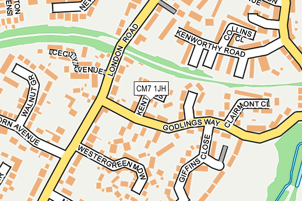 CM7 1JH map - OS OpenMap – Local (Ordnance Survey)