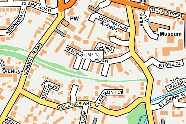 CM7 1JJ map - OS OpenMap – Local (Ordnance Survey)