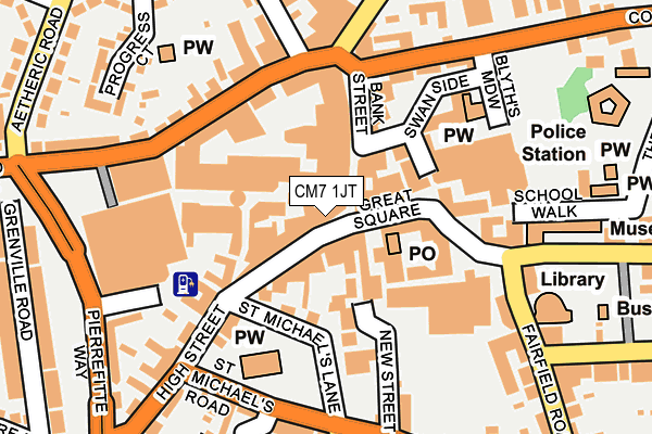 CM7 1JT map - OS OpenMap – Local (Ordnance Survey)