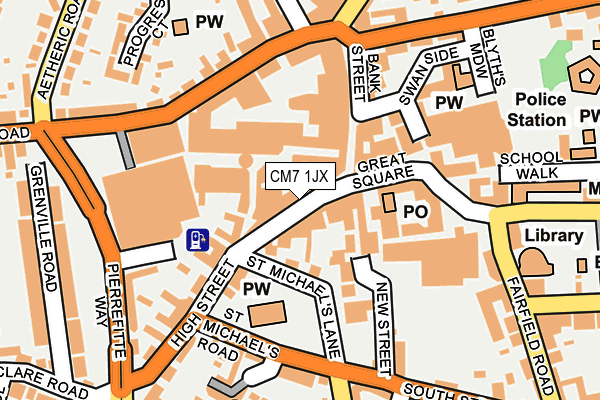 CM7 1JX map - OS OpenMap – Local (Ordnance Survey)