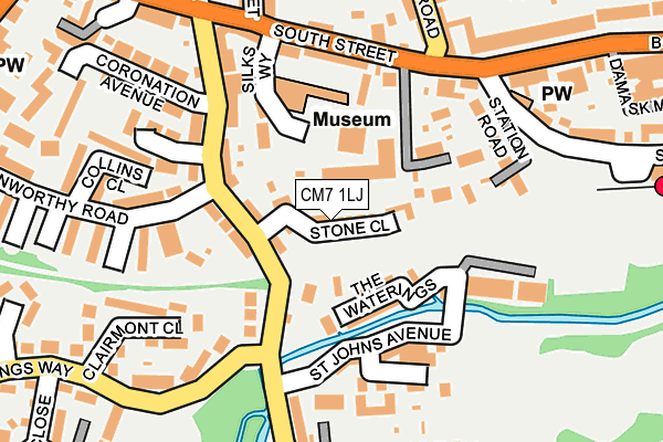 CM7 1LJ map - OS OpenMap – Local (Ordnance Survey)