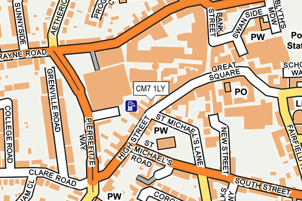 CM7 1LY map - OS OpenMap – Local (Ordnance Survey)