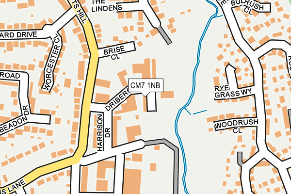 CM7 1NB map - OS OpenMap – Local (Ordnance Survey)