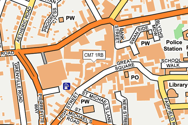 CM7 1RB map - OS OpenMap – Local (Ordnance Survey)