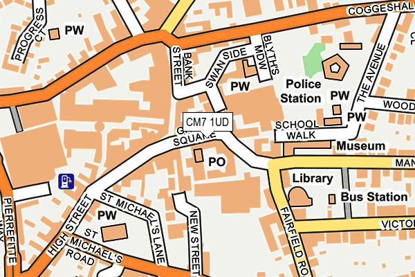 CM7 1UD map - OS OpenMap – Local (Ordnance Survey)