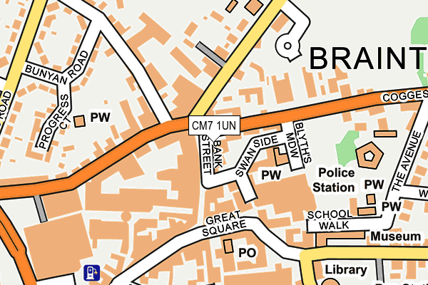CM7 1UN map - OS OpenMap – Local (Ordnance Survey)