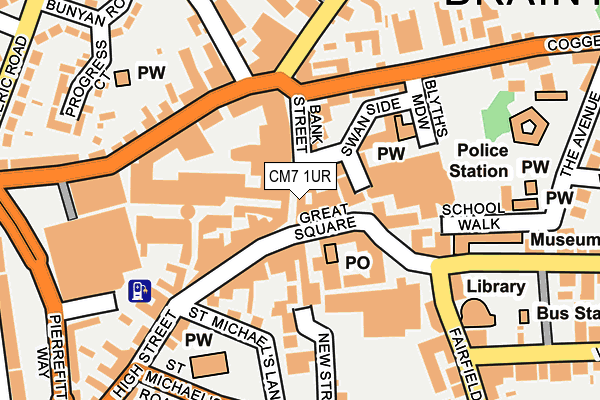 CM7 1UR map - OS OpenMap – Local (Ordnance Survey)