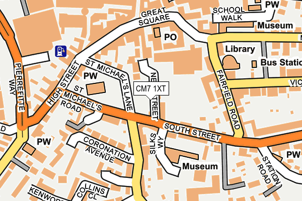 CM7 1XT map - OS OpenMap – Local (Ordnance Survey)