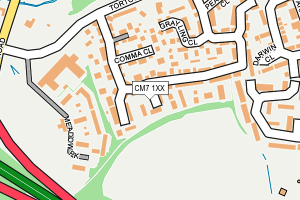 CM7 1XX map - OS OpenMap – Local (Ordnance Survey)