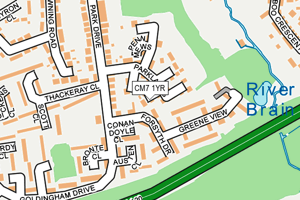 CM7 1YR map - OS OpenMap – Local (Ordnance Survey)