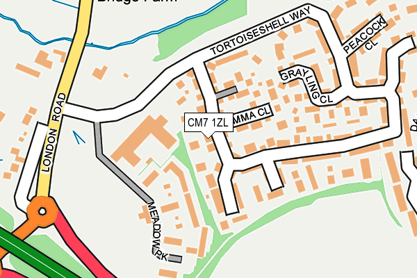 CM7 1ZL map - OS OpenMap – Local (Ordnance Survey)