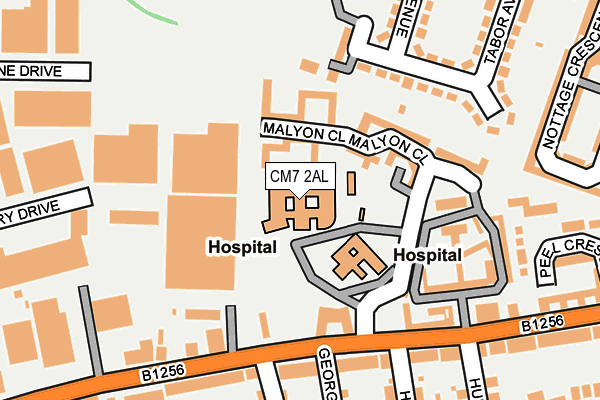 CM7 2AL map - OS OpenMap – Local (Ordnance Survey)