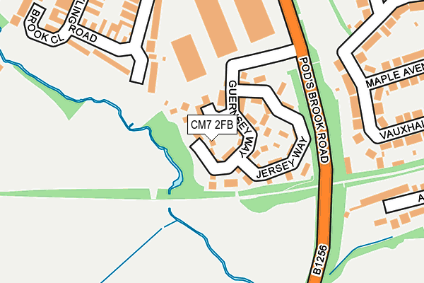 CM7 2FB map - OS OpenMap – Local (Ordnance Survey)