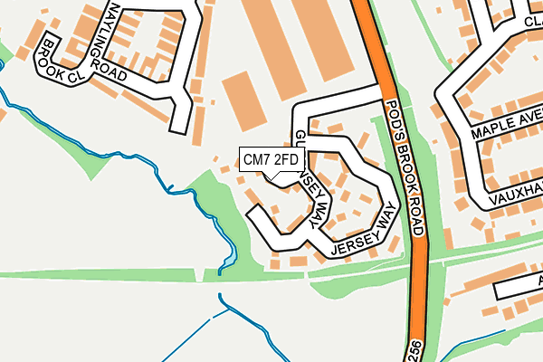 CM7 2FD map - OS OpenMap – Local (Ordnance Survey)