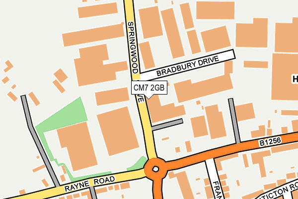 CM7 2GB map - OS OpenMap – Local (Ordnance Survey)