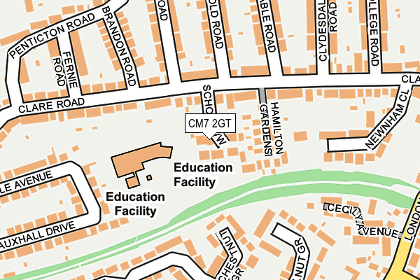 CM7 2GT map - OS OpenMap – Local (Ordnance Survey)