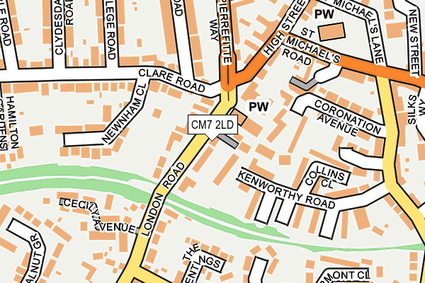 CM7 2LD map - OS OpenMap – Local (Ordnance Survey)