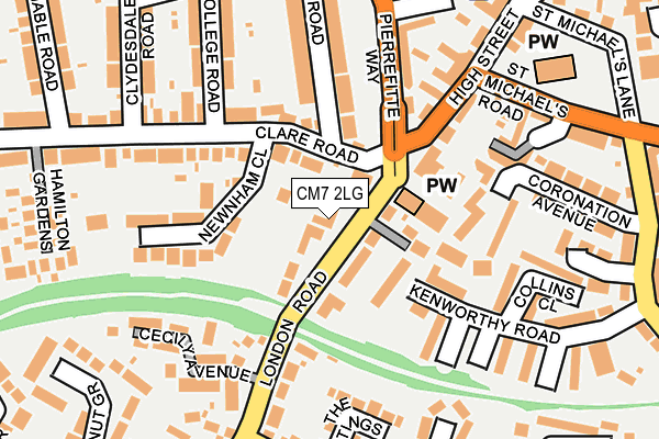 CM7 2LG map - OS OpenMap – Local (Ordnance Survey)