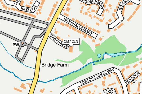 CM7 2LN map - OS OpenMap – Local (Ordnance Survey)