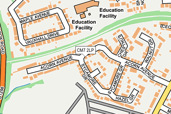 CM7 2LP map - OS OpenMap – Local (Ordnance Survey)