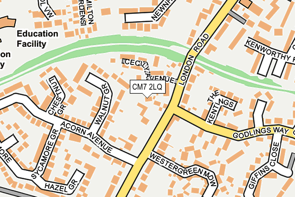 CM7 2LQ map - OS OpenMap – Local (Ordnance Survey)