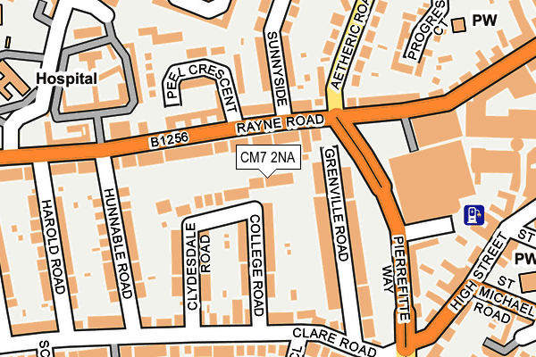 CM7 2NA map - OS OpenMap – Local (Ordnance Survey)