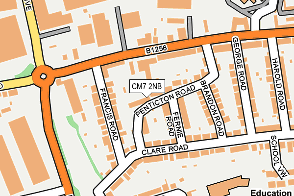 CM7 2NB map - OS OpenMap – Local (Ordnance Survey)