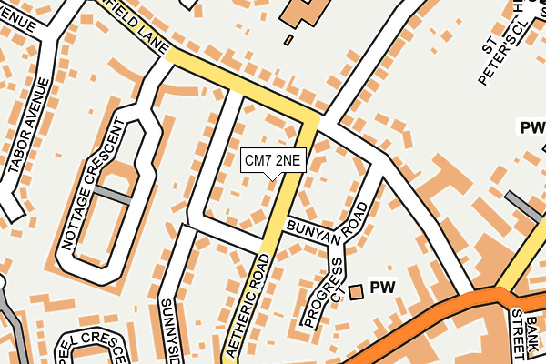 CM7 2NE map - OS OpenMap – Local (Ordnance Survey)