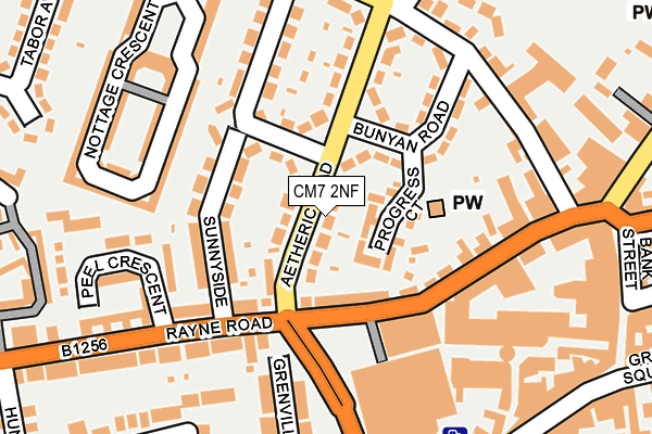 CM7 2NF map - OS OpenMap – Local (Ordnance Survey)