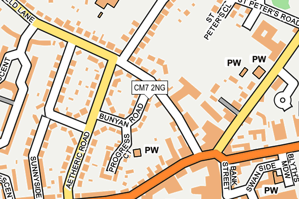 CM7 2NG map - OS OpenMap – Local (Ordnance Survey)
