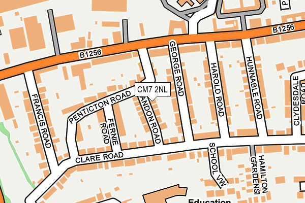 CM7 2NL map - OS OpenMap – Local (Ordnance Survey)