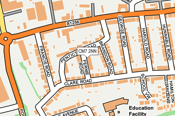 CM7 2NN map - OS OpenMap – Local (Ordnance Survey)