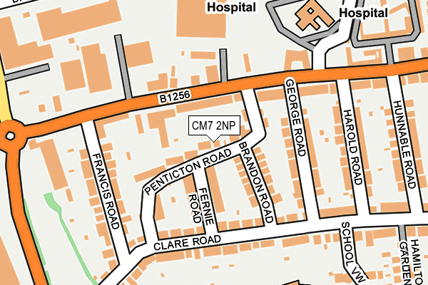 CM7 2NP map - OS OpenMap – Local (Ordnance Survey)