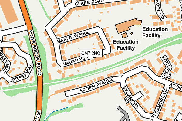 CM7 2NQ map - OS OpenMap – Local (Ordnance Survey)