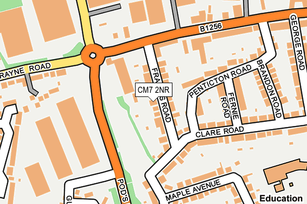 CM7 2NR map - OS OpenMap – Local (Ordnance Survey)