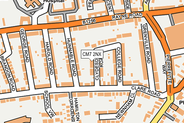 CM7 2NX map - OS OpenMap – Local (Ordnance Survey)