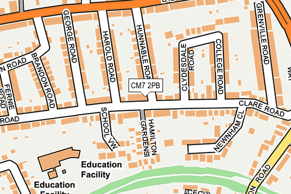 CM7 2PB map - OS OpenMap – Local (Ordnance Survey)