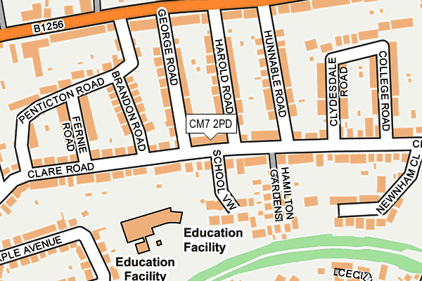 CM7 2PD map - OS OpenMap – Local (Ordnance Survey)