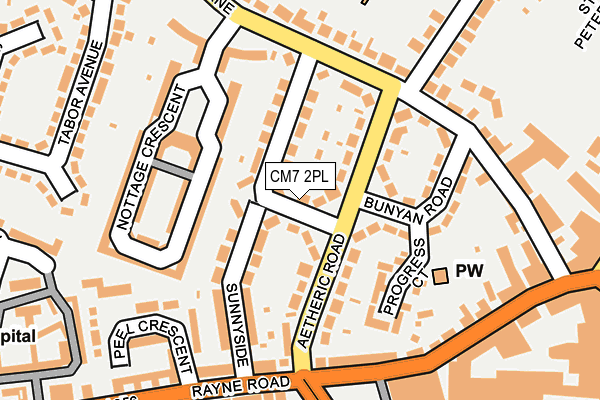 CM7 2PL map - OS OpenMap – Local (Ordnance Survey)