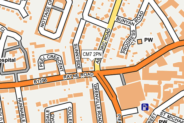 CM7 2PN map - OS OpenMap – Local (Ordnance Survey)