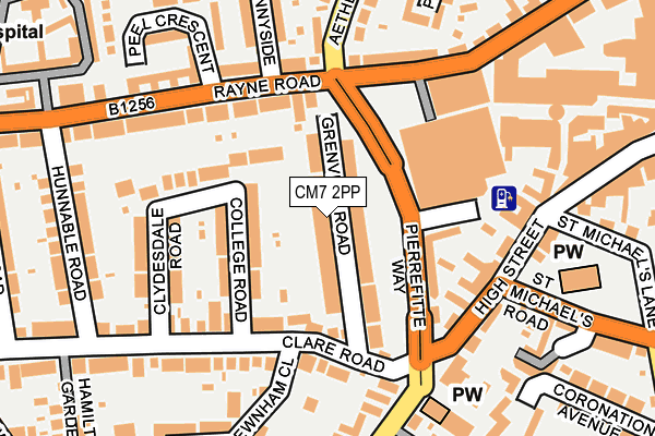 CM7 2PP map - OS OpenMap – Local (Ordnance Survey)
