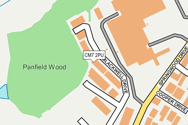 CM7 2PU map - OS OpenMap – Local (Ordnance Survey)