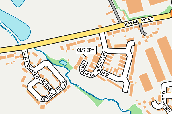 CM7 2PY map - OS OpenMap – Local (Ordnance Survey)