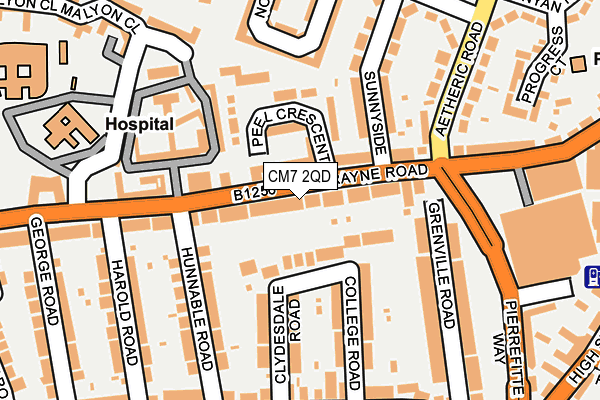 CM7 2QD map - OS OpenMap – Local (Ordnance Survey)