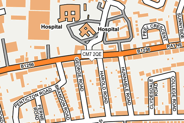 CM7 2QE map - OS OpenMap – Local (Ordnance Survey)