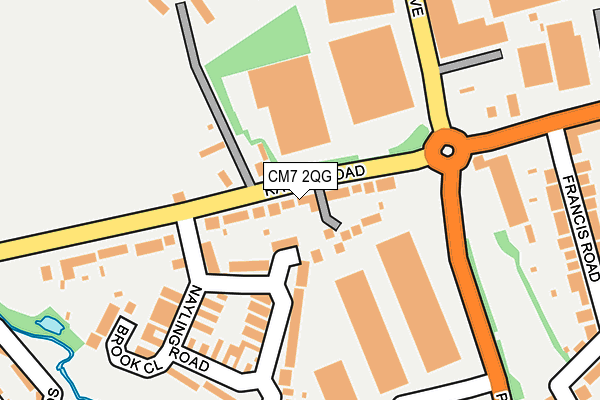 CM7 2QG map - OS OpenMap – Local (Ordnance Survey)